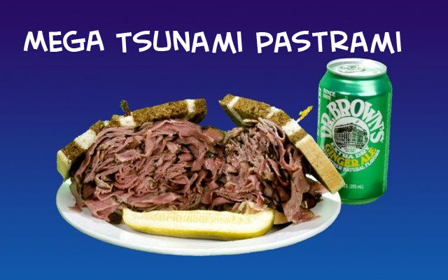 Mega Tsunami Pastrami Sandwich at Tsunami Sandich Company